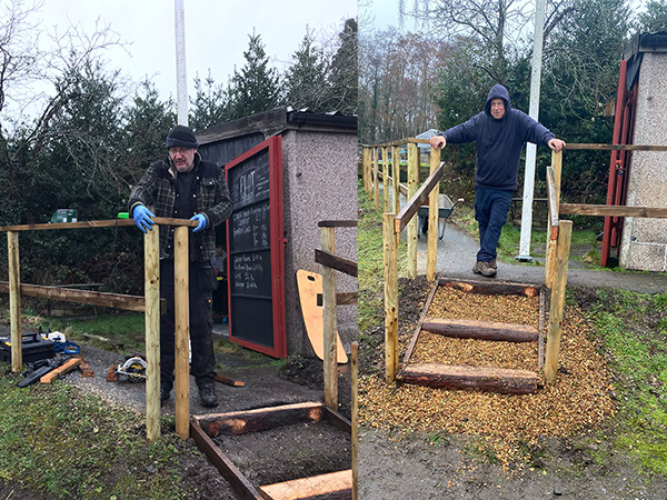 Craig and John with new steps